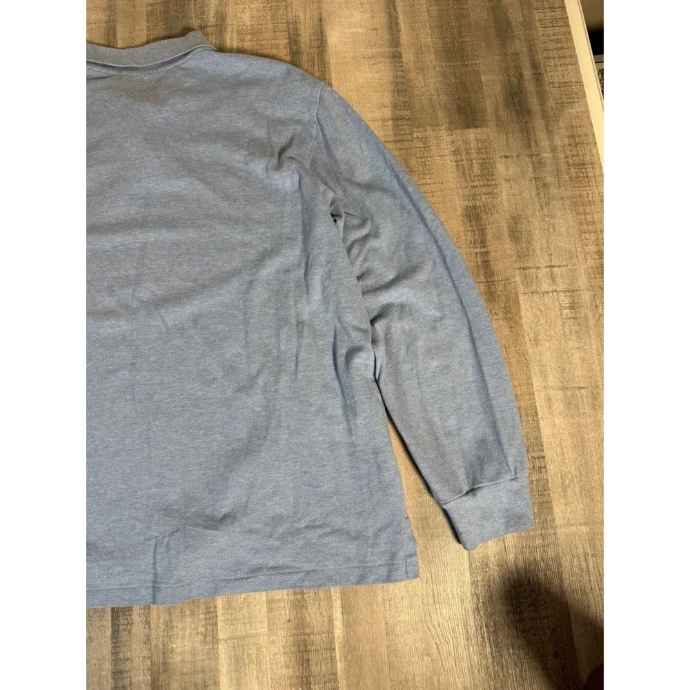 Polo Ralph Lauren Mens Long Sleeve Polo Shirt Blue Classic Fit Mens Large Preppy